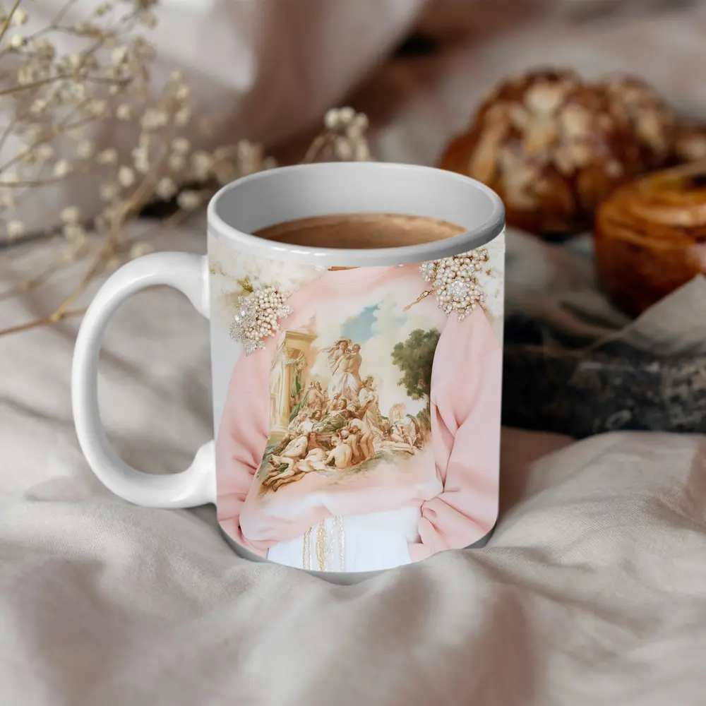 Pink Baroque Angels Classical Art Sweatshirt – Mugs