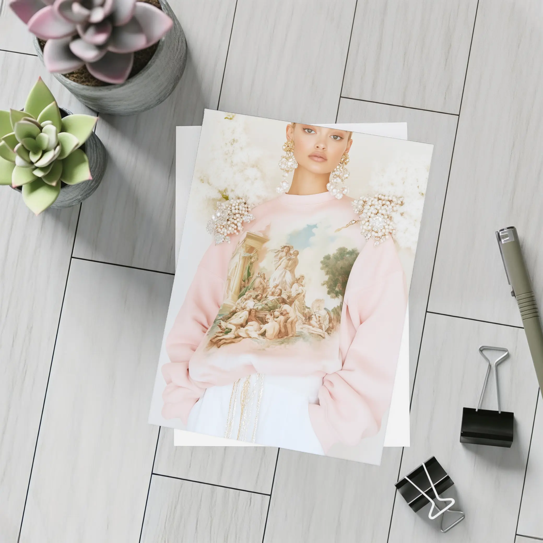 Pink Baroque Angels Classical Art Sweatshirt – Postcards