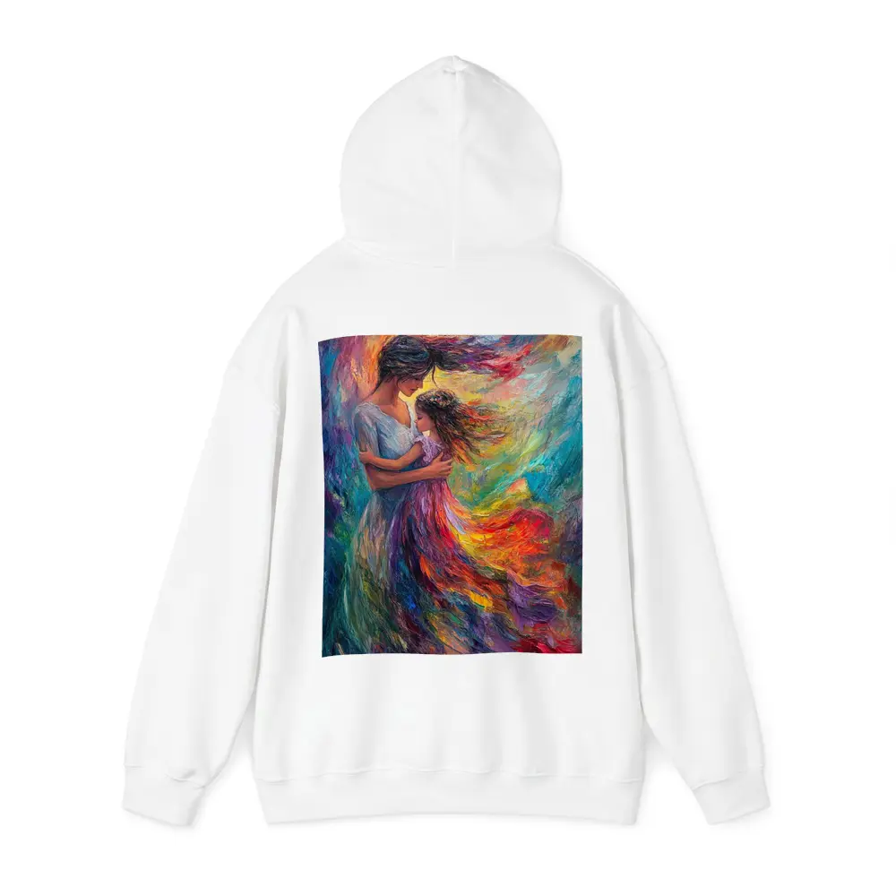 Mother and Daughter Embrace Colorful Oil Painting – Hoodies