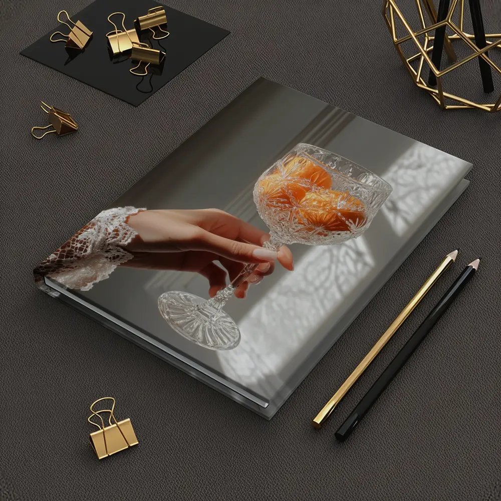 Crystal Glass Orange Flowers Soft Light – Notebooks