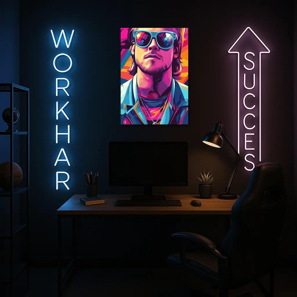 Cool Guy Sunglasses Retro Pop Art Style – Wall Art
