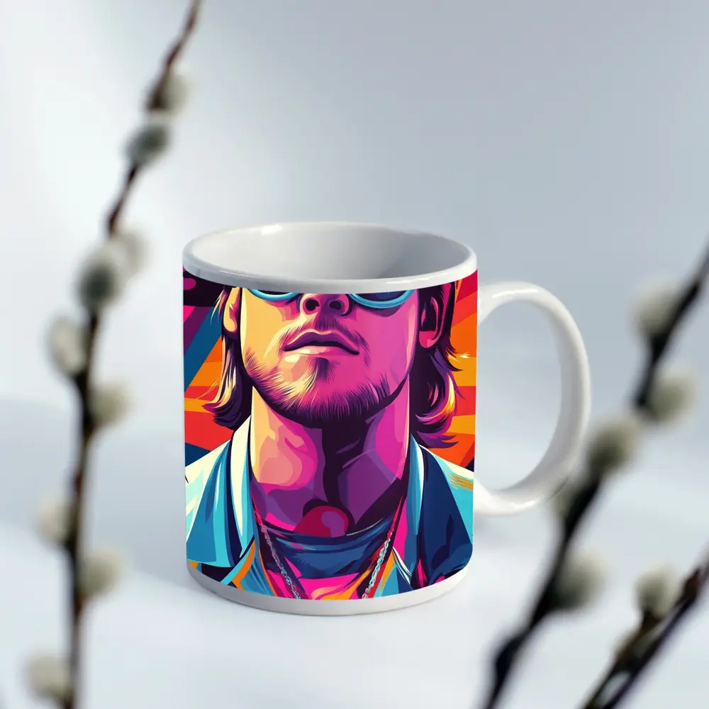 Cool Guy Sunglasses Retro Pop Art Style – Mugs