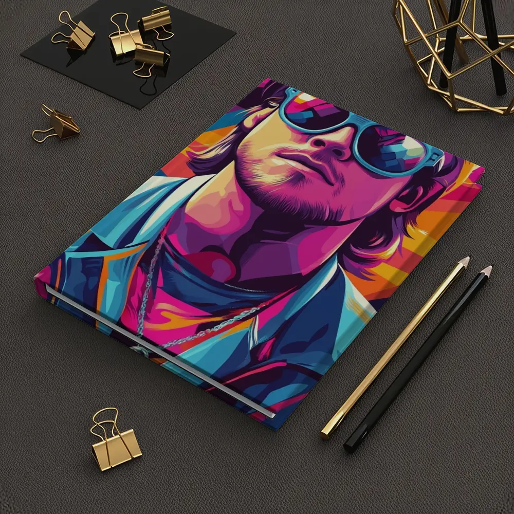 Cool Guy Sunglasses Retro Pop Art Style – Notebooks