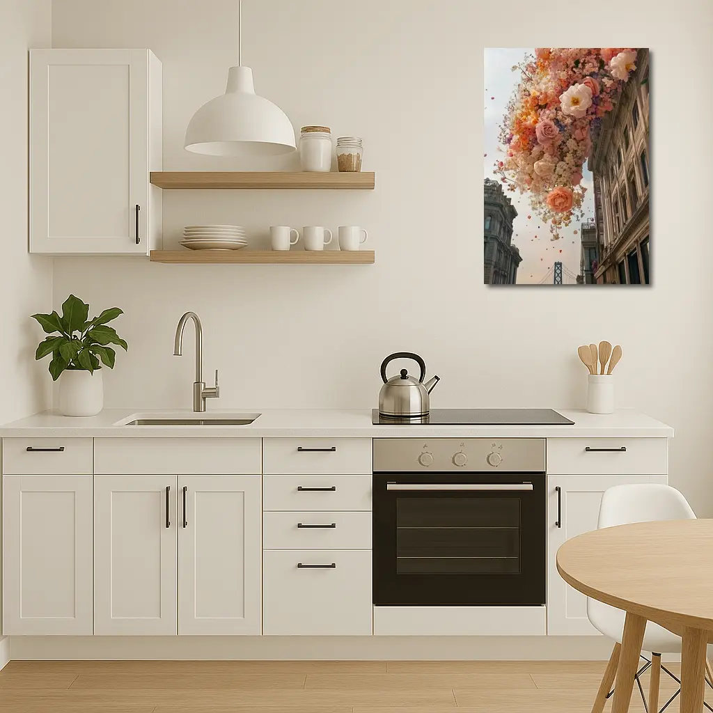 Floating Roses Over San Francisco Bay Bridge – Wall Art