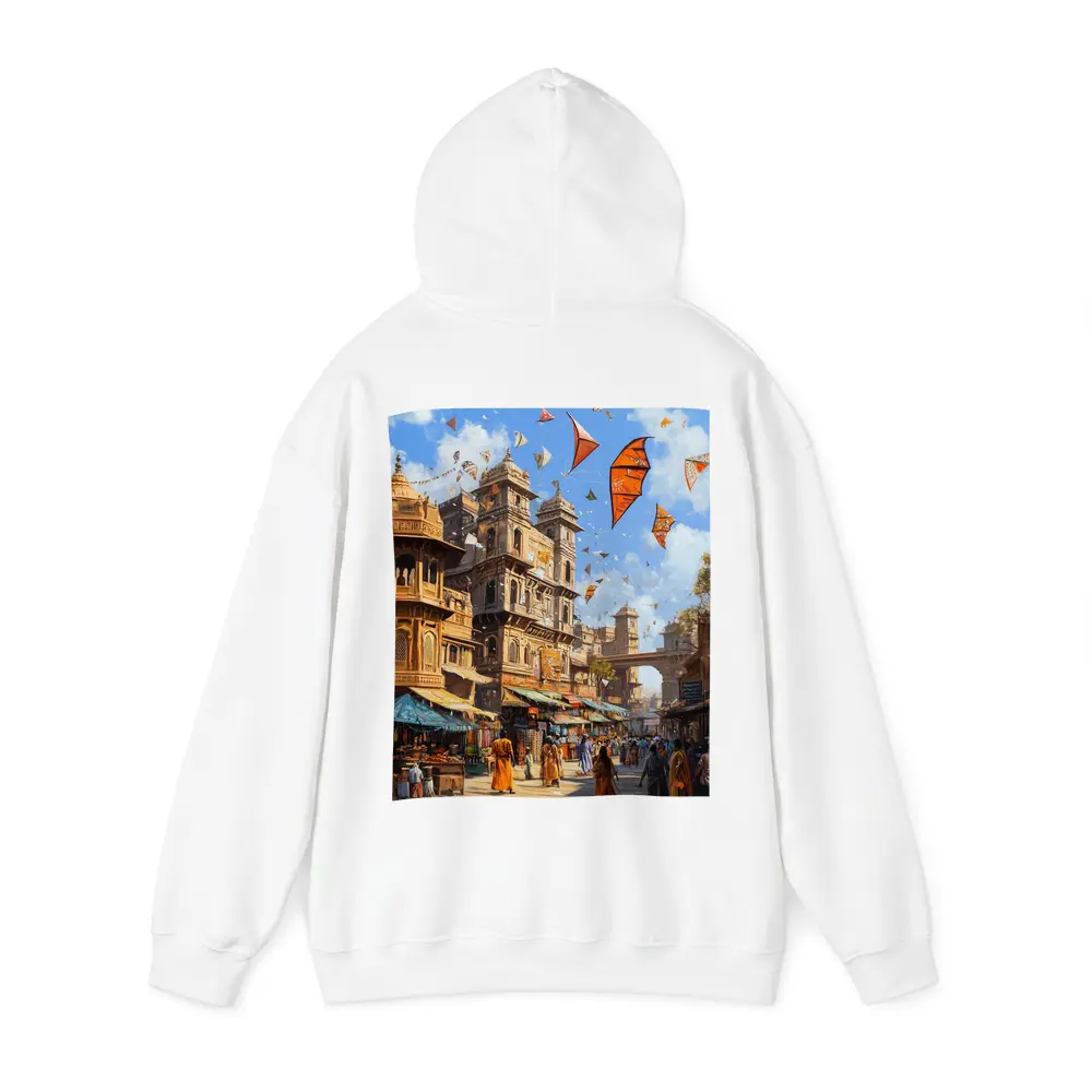 Indian City Street Kites Festival Painting – Hoodies