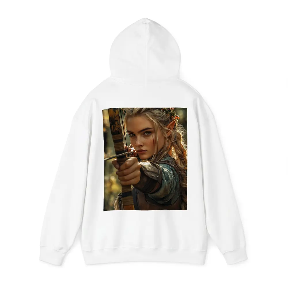 Elf Archer Woman In Fantasy Forest – Hoodies