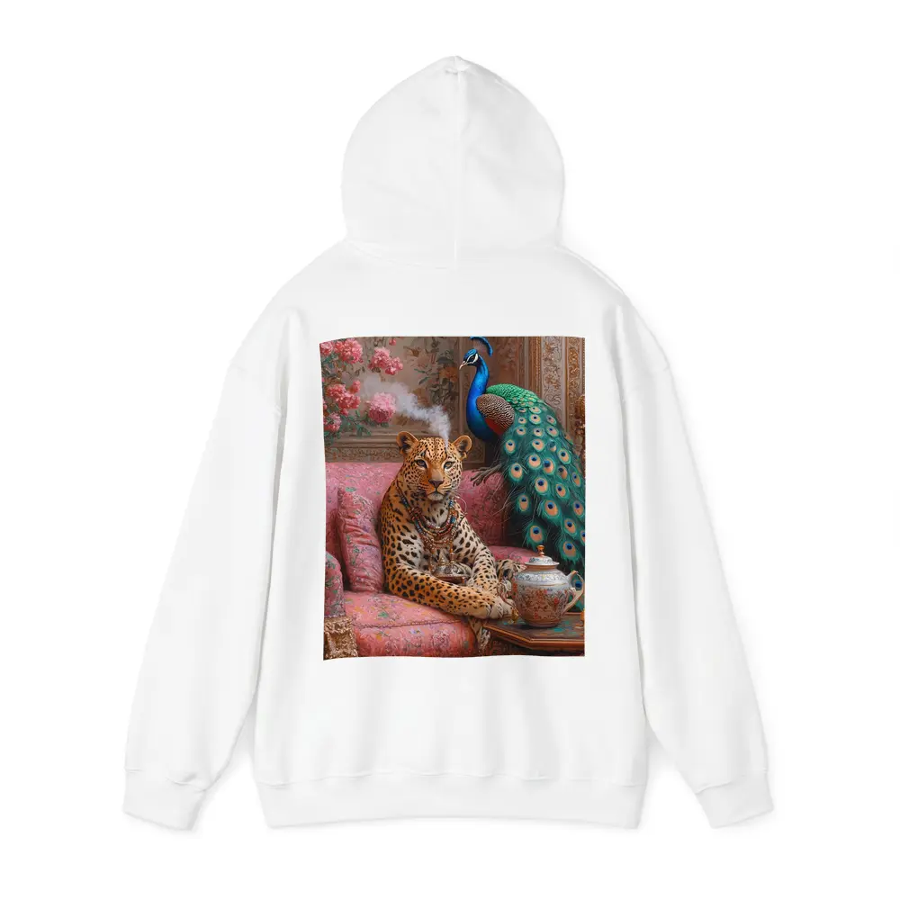 Leopard and Peacock in Ornate Victorian Interior – Hoodies