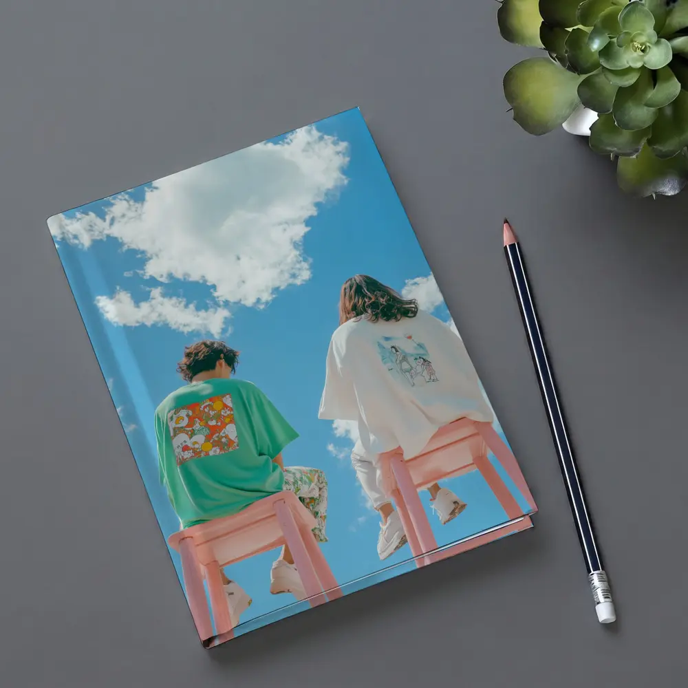 Cartoon Graphic Tees Blue Sky Clouds – Notebooks