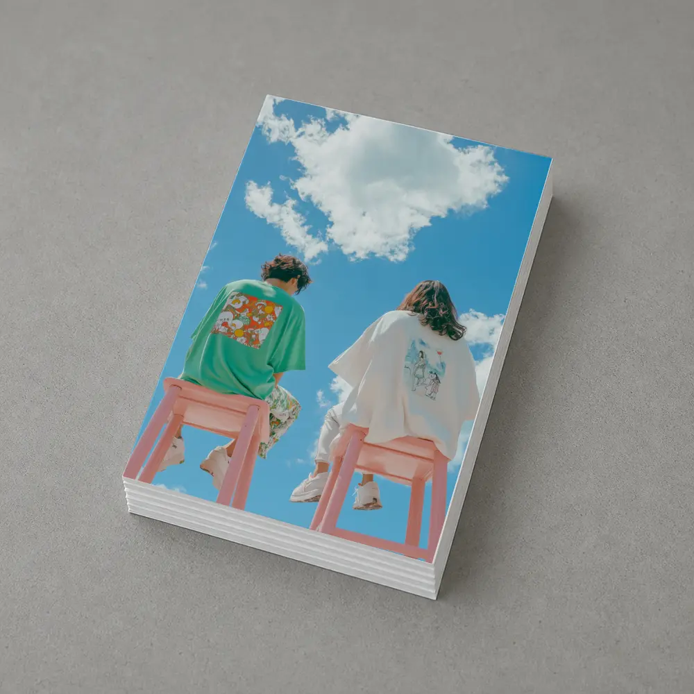 Cartoon Graphic Tees Blue Sky Clouds – Postcards