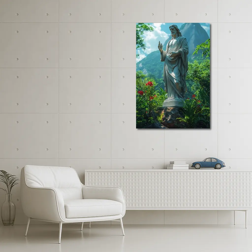 Jesus Christ Statue Green Mountain Garden – Wall Art