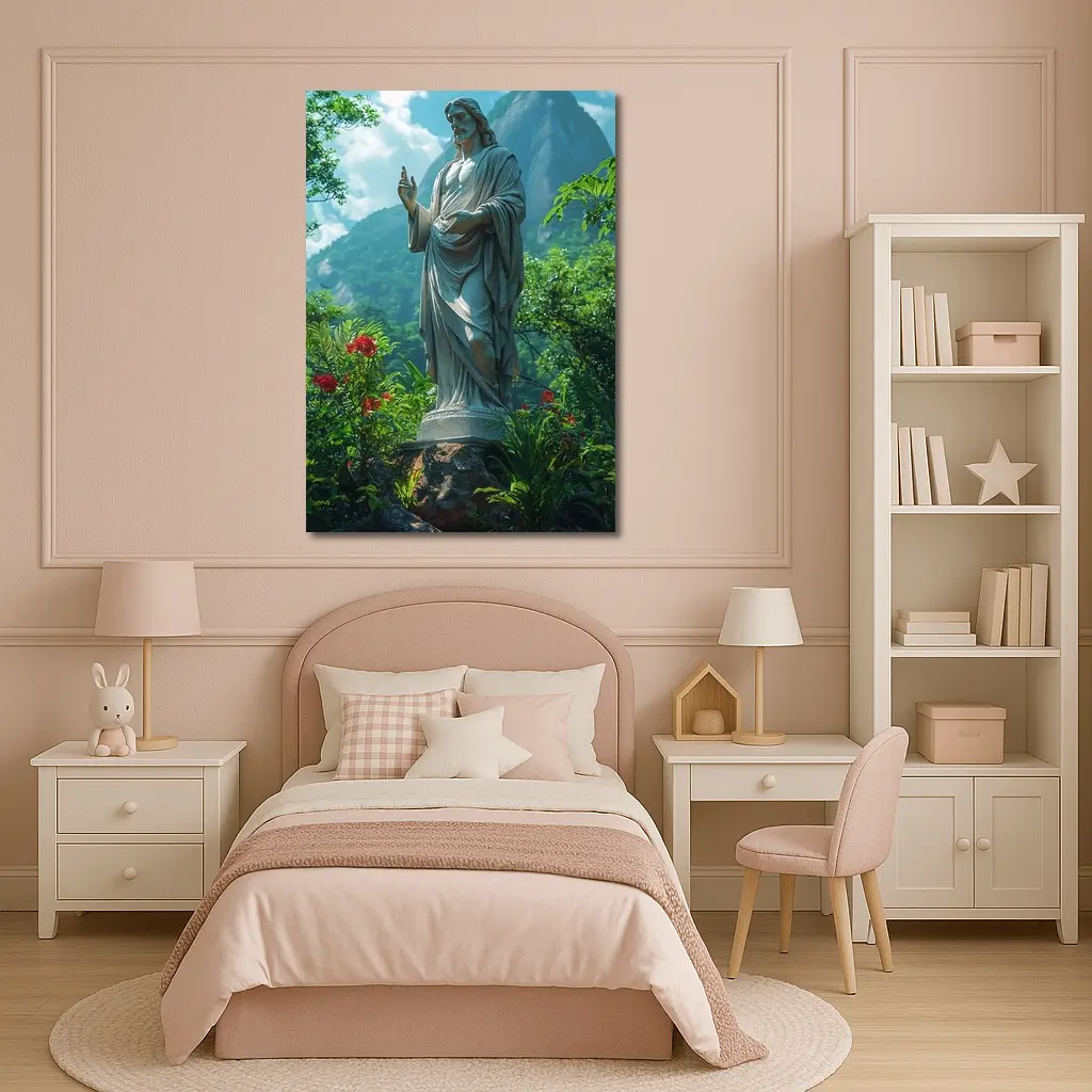 Jesus Christ Statue Green Mountain Garden – Wall Art