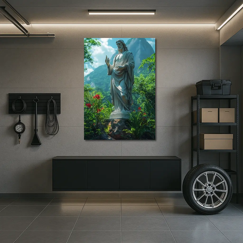 Jesus Christ Statue Green Mountain Garden – Wall Art