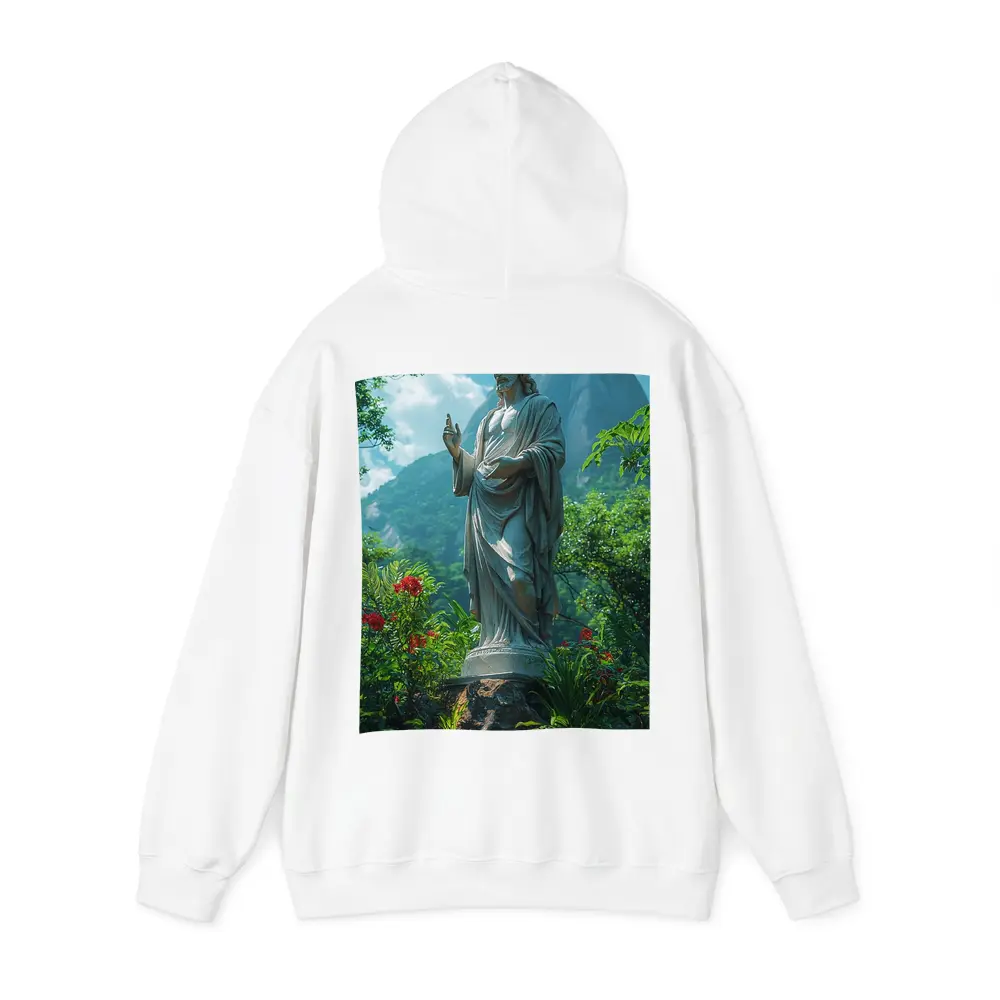Jesus Christ Statue Green Mountain Garden – Hoodies