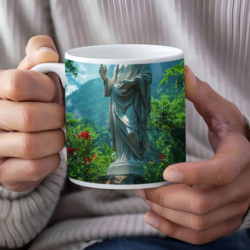 Jesus Christ Statue Green Mountain Garden – Mugs