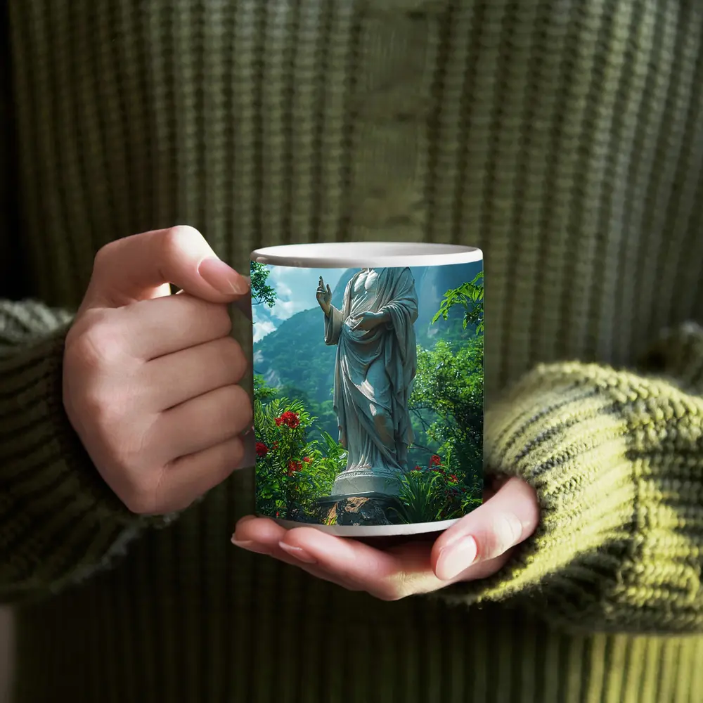 Jesus Christ Statue Green Mountain Garden – Mugs