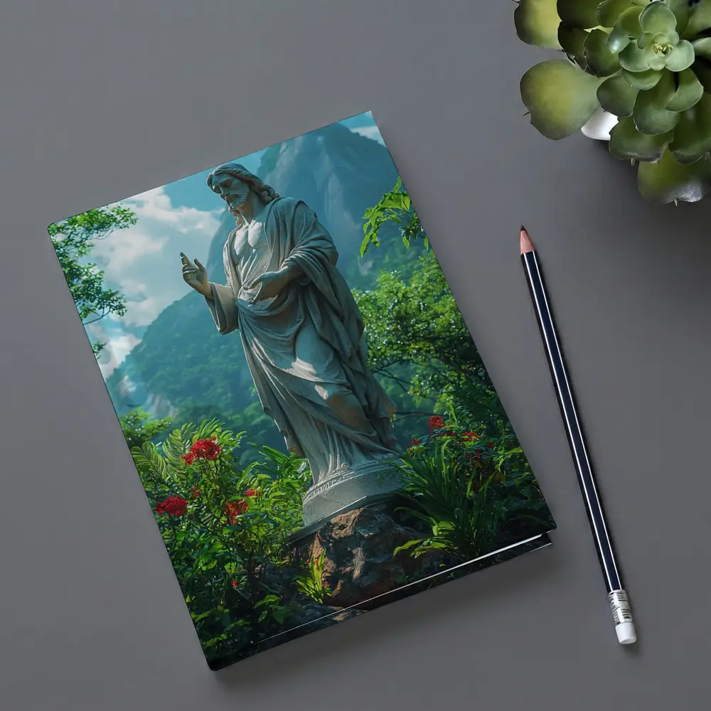 Jesus Christ Statue Green Mountain Garden – Notebooks