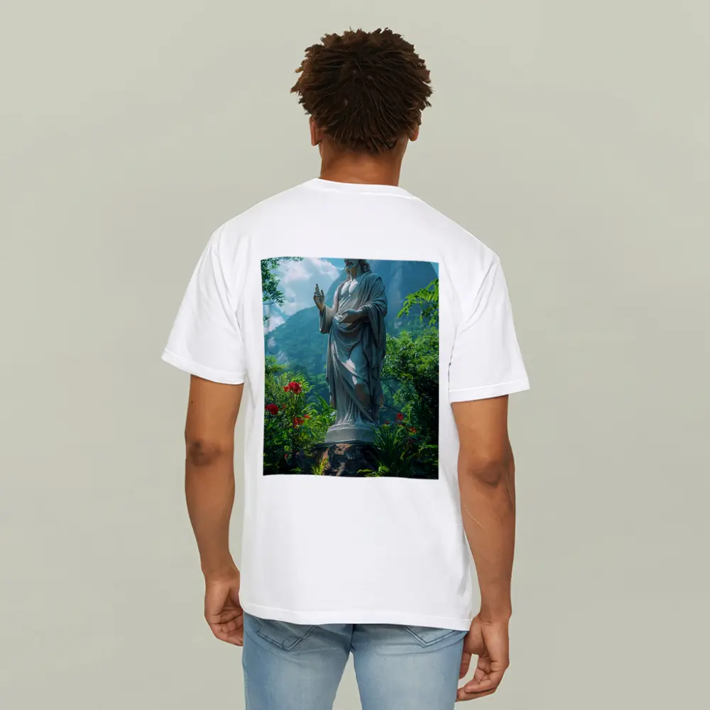 Jesus Christ Statue Green Mountain Garden – T-Shirts