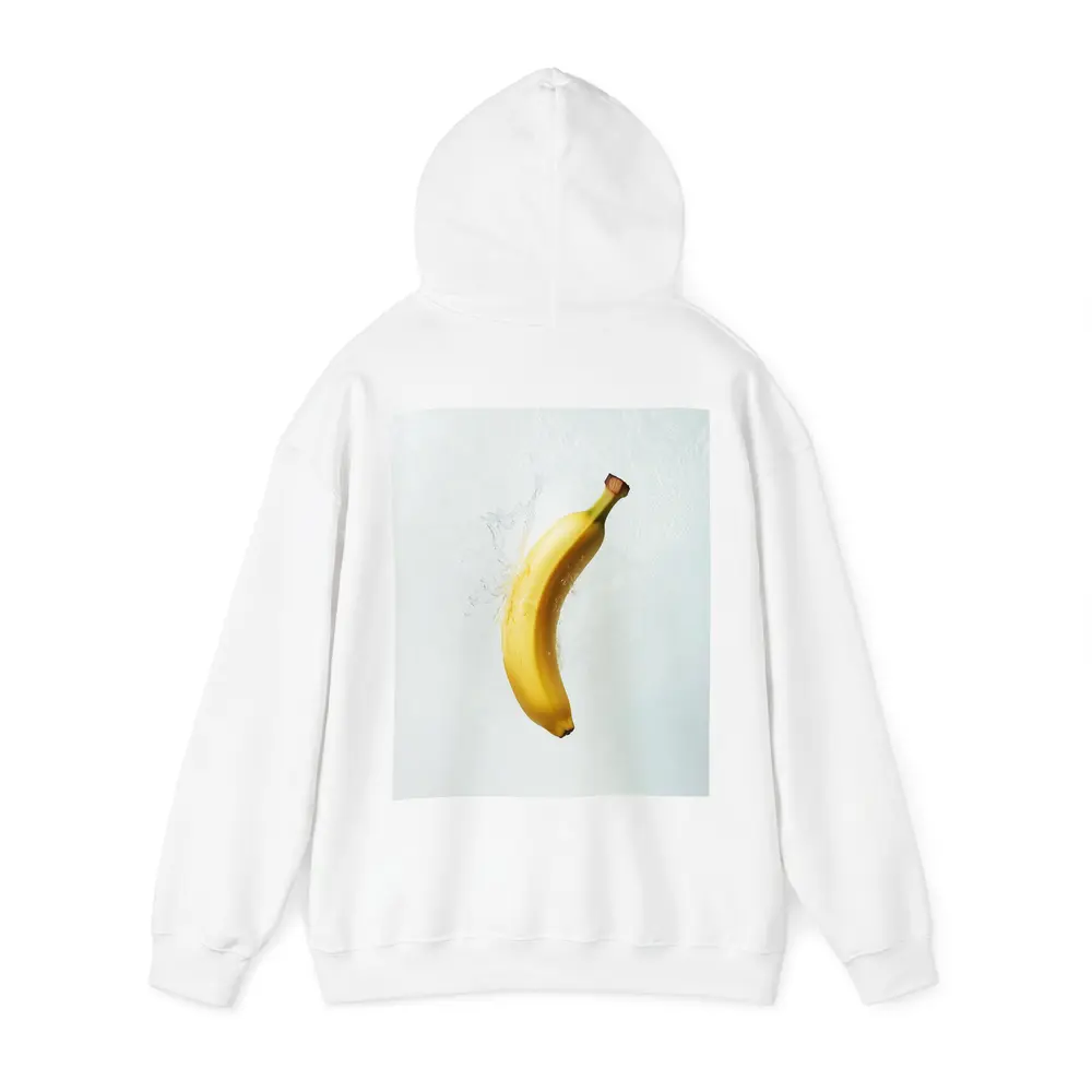 Banana Splashing Through Clear Water Background – Hoodies