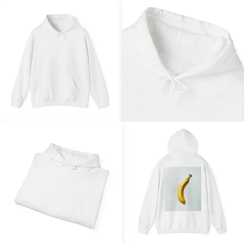Banana Splashing Through Clear Water Background – Hoodies