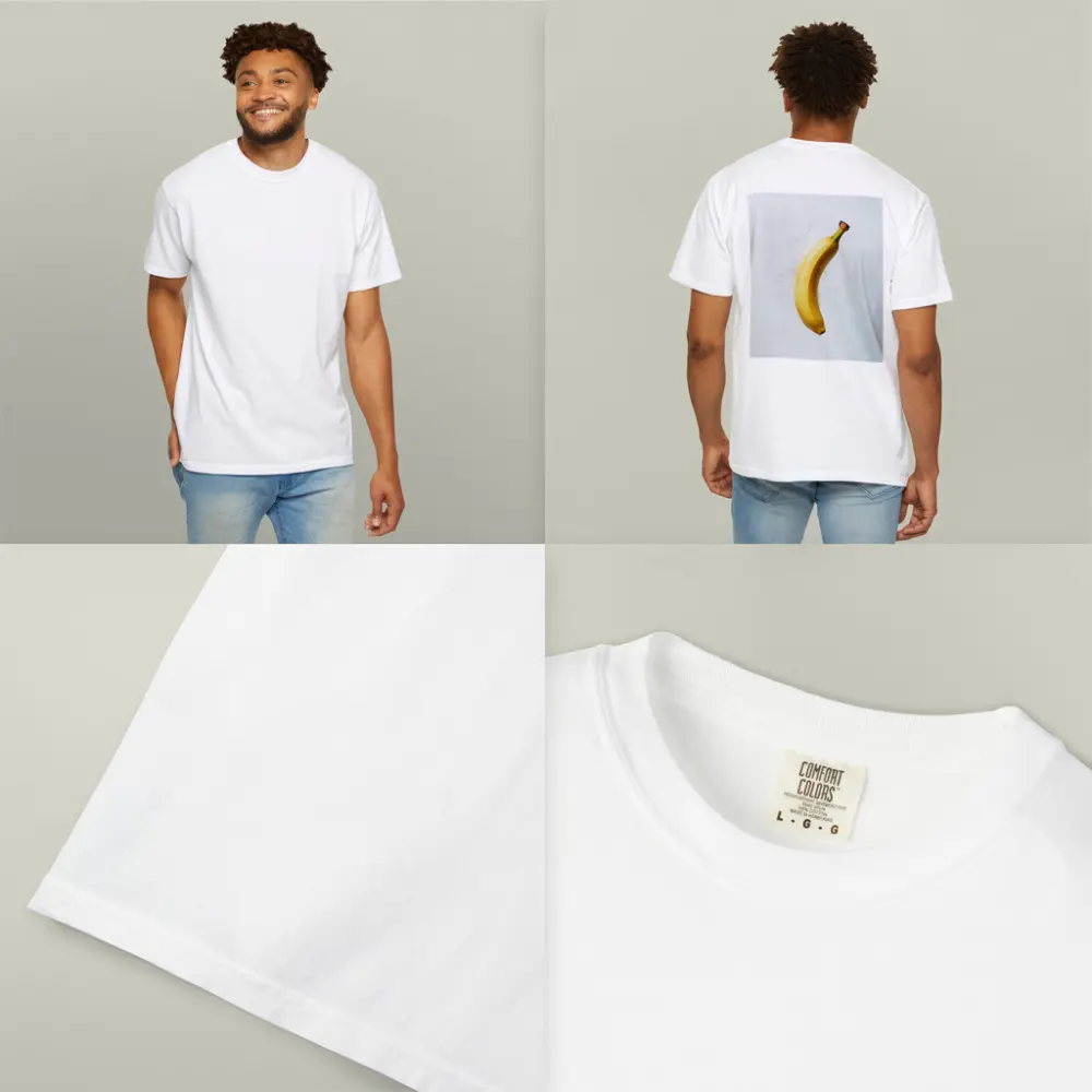 Banana Splashing Through Clear Water Background – T-Shirts