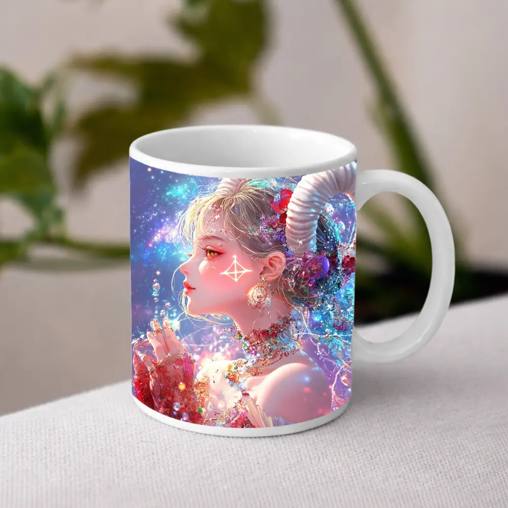 Anime Aries Girl Celestial Fantasy Art – Mugs