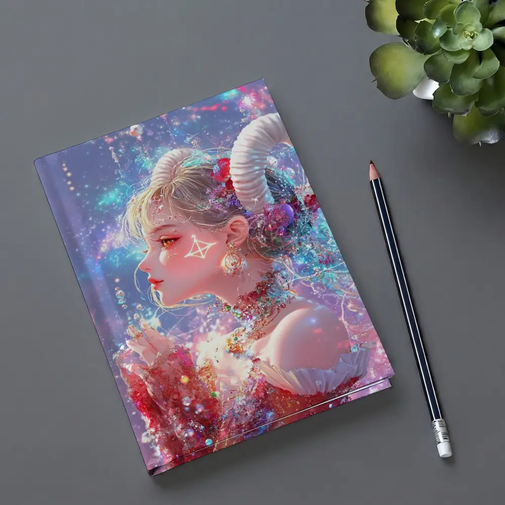 Anime Aries Girl Celestial Fantasy Art – Notebooks