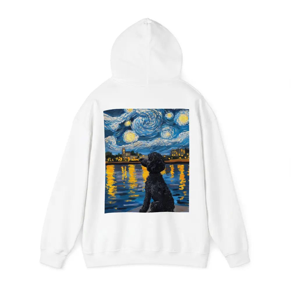 Black Poodle Starry Night Van Gogh Style – Hoodies