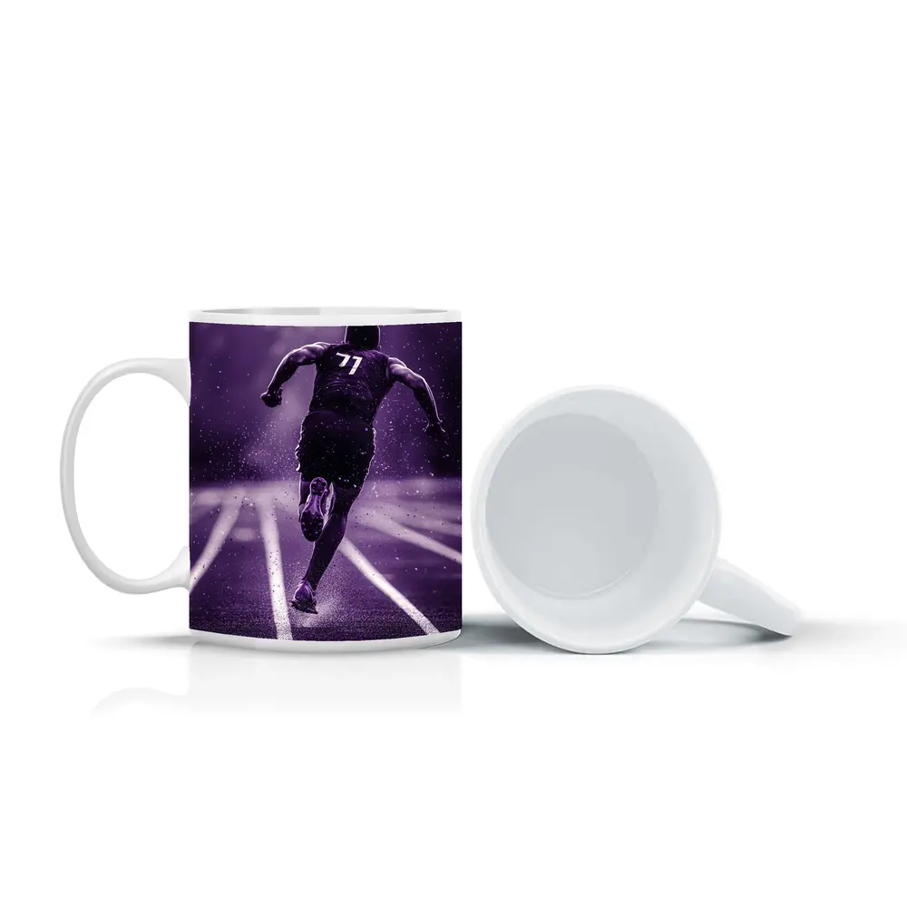 Sprint Runner On Track In Rain Purple – Mugs