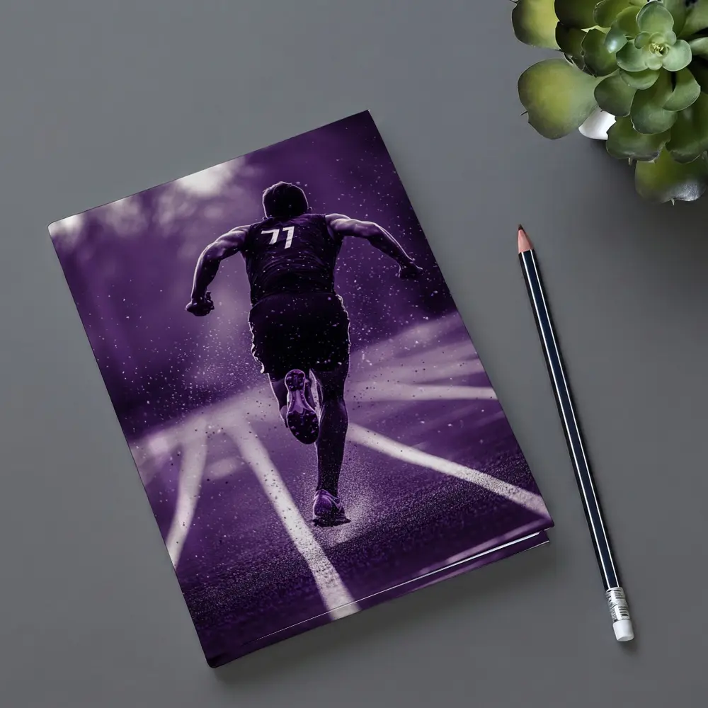 Sprint Runner On Track In Rain Purple – Notebooks