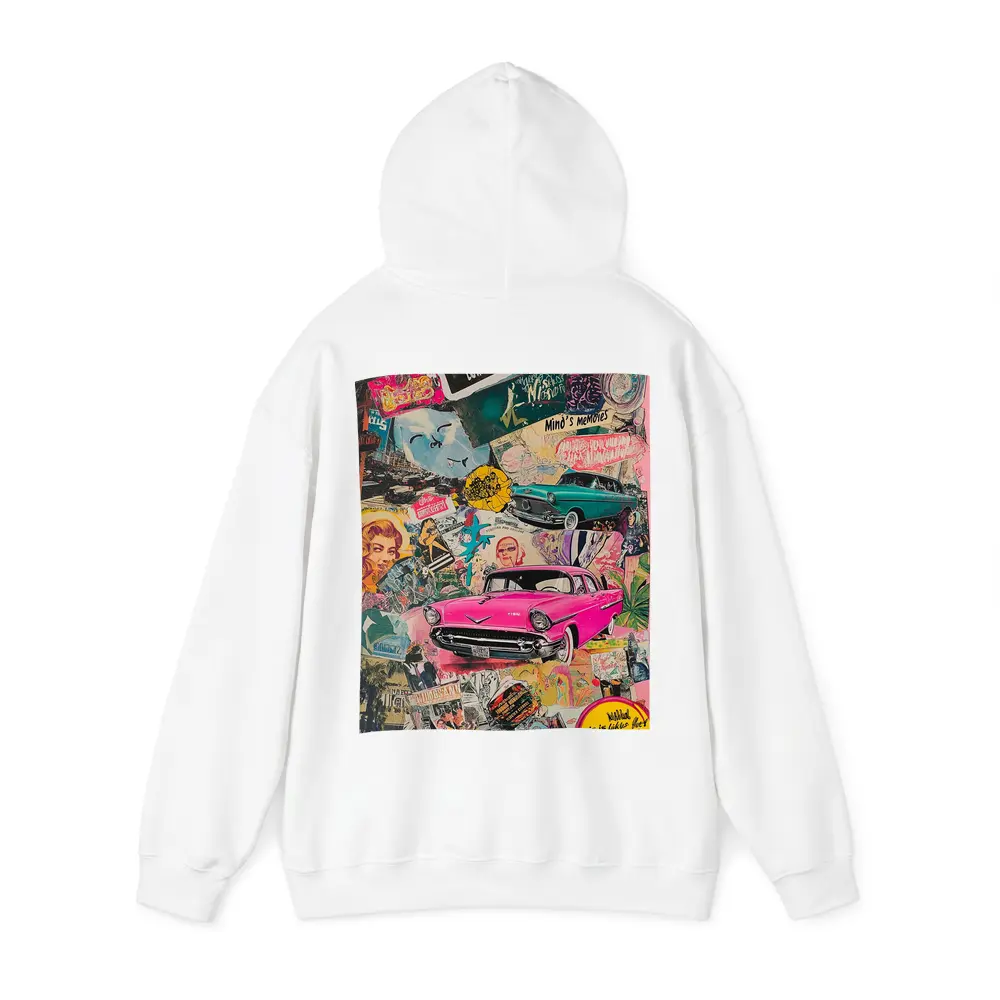 Los Angeles Pop Art Collage Pink Car – Hoodies