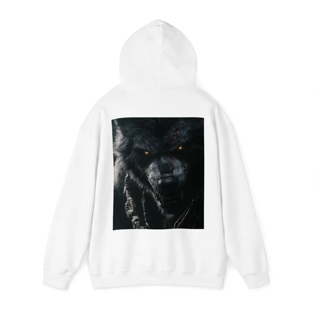 Dark Wolf Glowing Eyes Skull Necklace – Hoodies