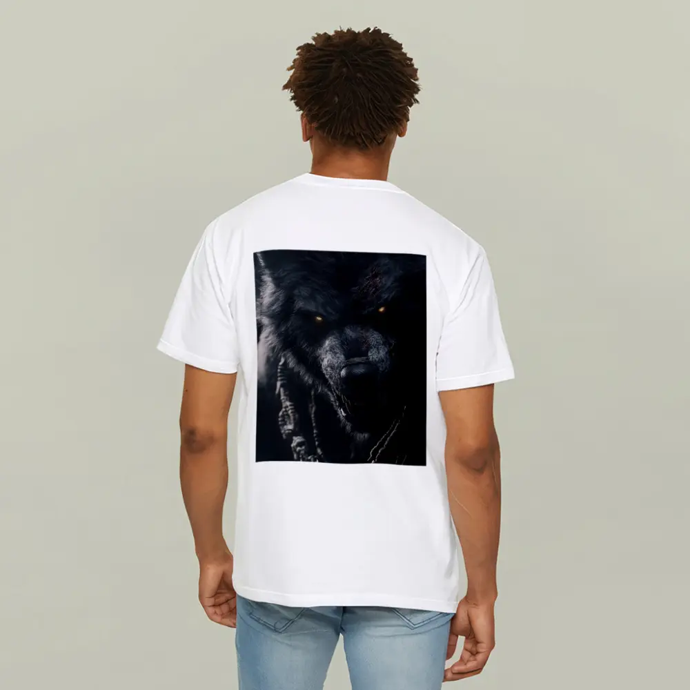 Dark Wolf Glowing Eyes Skull Necklace – T-Shirts