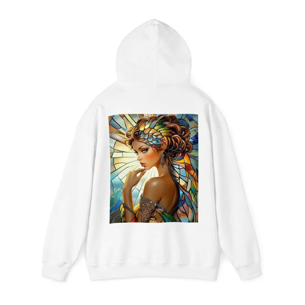 Stained Glass Woman Portrait Art Nouveau Style – Hoodies