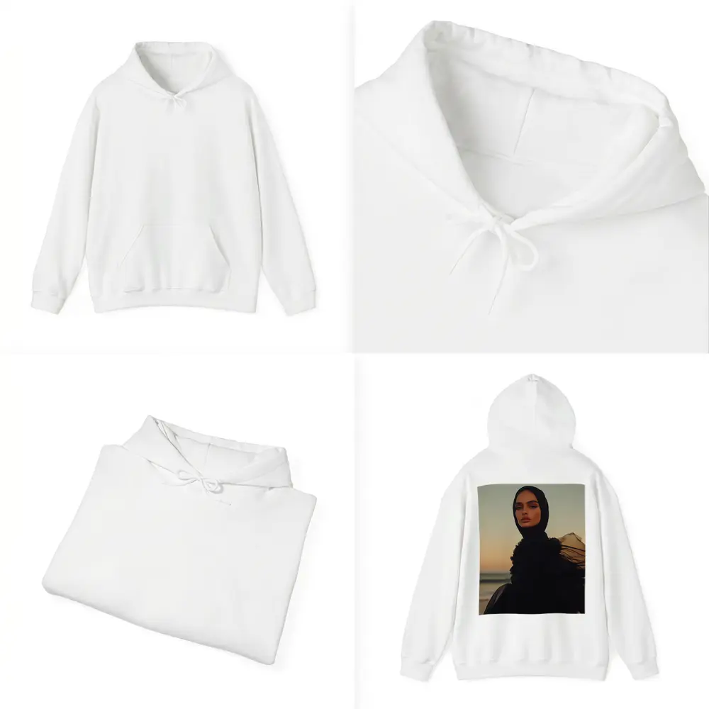 Woman in Black Hijab Sunset Beach – Hoodies