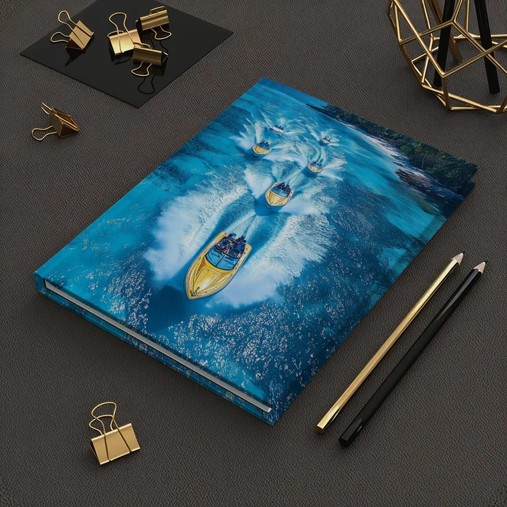 Speed Boats Racing Tropical Blue Ocean Waters – Notebooks
