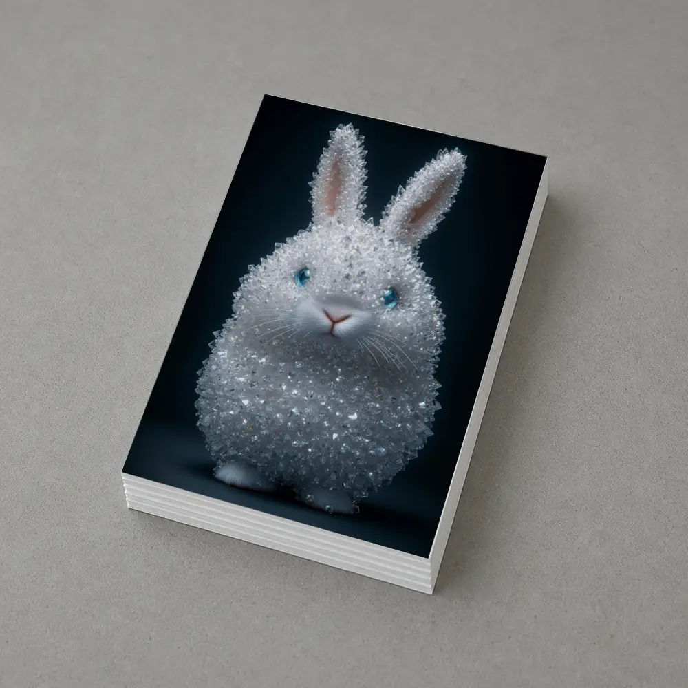 Crystal Diamond Bunny Rabbit Dark Background – Postcards