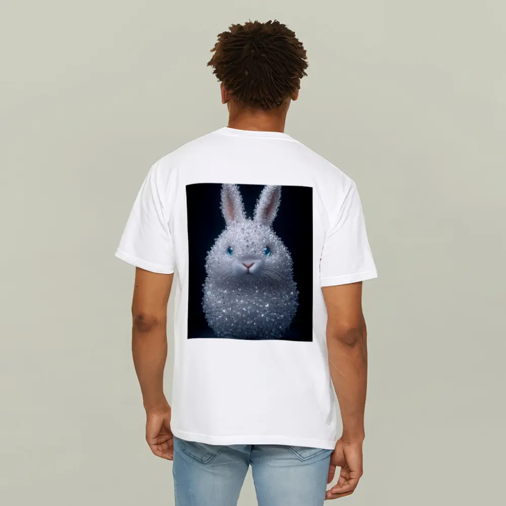 Crystal Diamond Bunny Rabbit Dark Background – T-Shirts