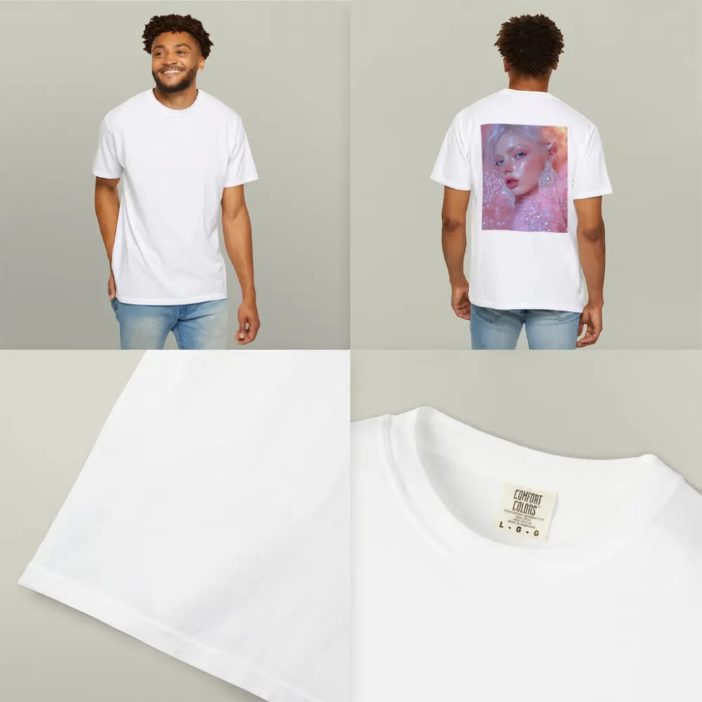 Ethereal Woman Portrait Pink Pearl Fantasy – T-Shirts