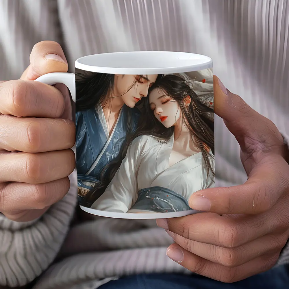 Chinese Anime Couple Romantic Traditional Hanfu Art – Mugs