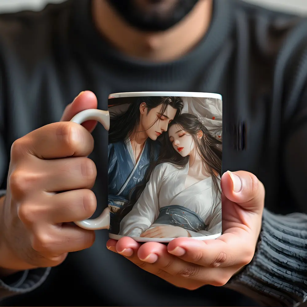 Chinese Anime Couple Romantic Traditional Hanfu Art – Mugs