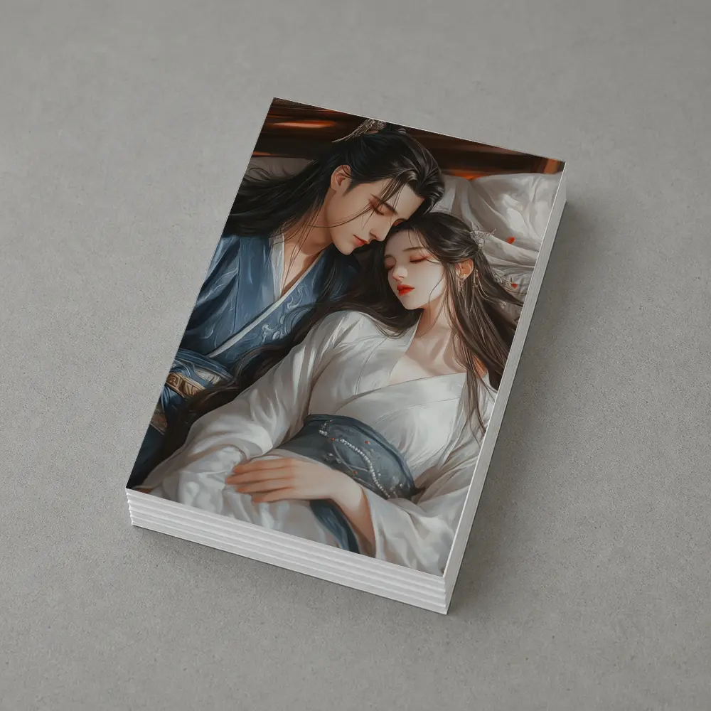 Chinese Anime Couple Romantic Traditional Hanfu Art – Postcards
