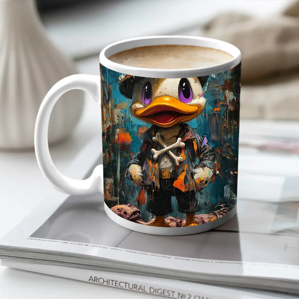 Dark Duck Graffiti Oil Painting Urban Art – Mugs