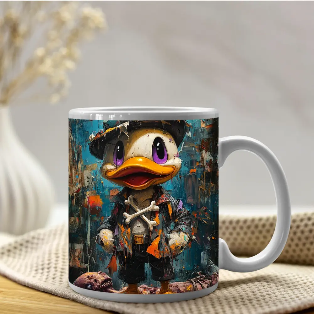 Dark Duck Graffiti Oil Painting Urban Art – Mugs