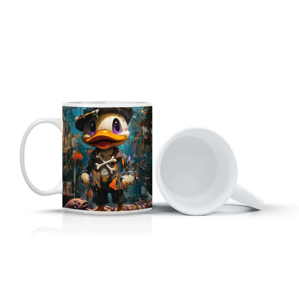 Dark Duck Graffiti Oil Painting Urban Art – Mugs