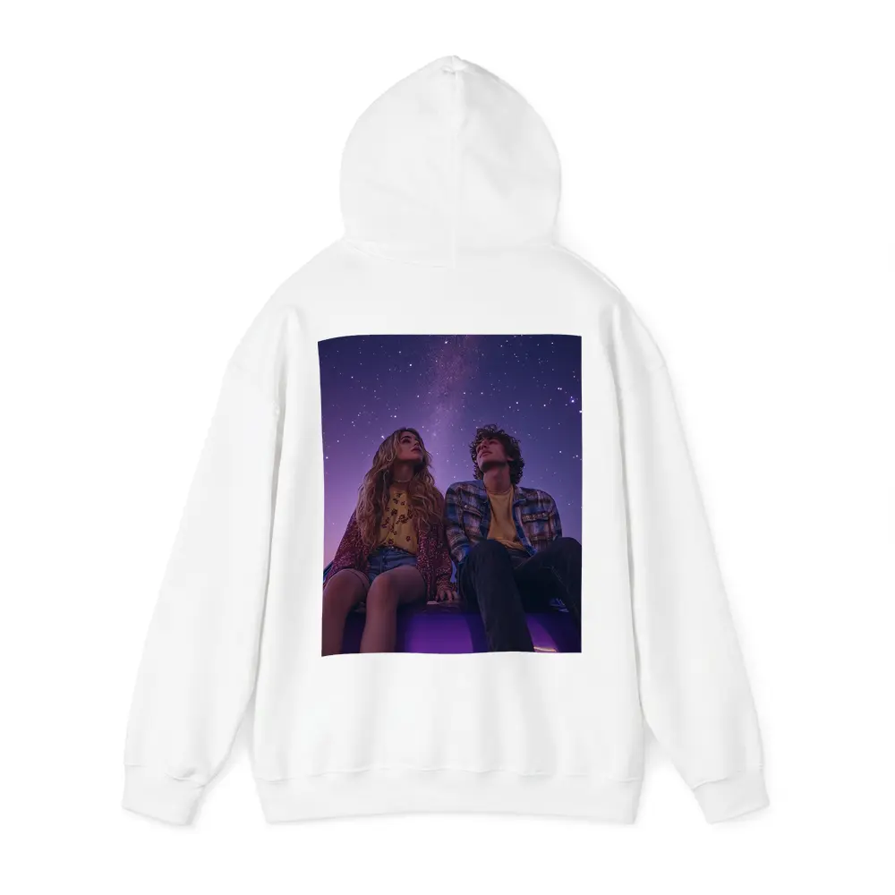 Couple Sitting on Car Under Starry Night – Hoodies