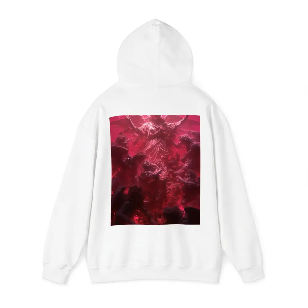 Angel Ascending Red Baroque Celestial Scene – Hoodies