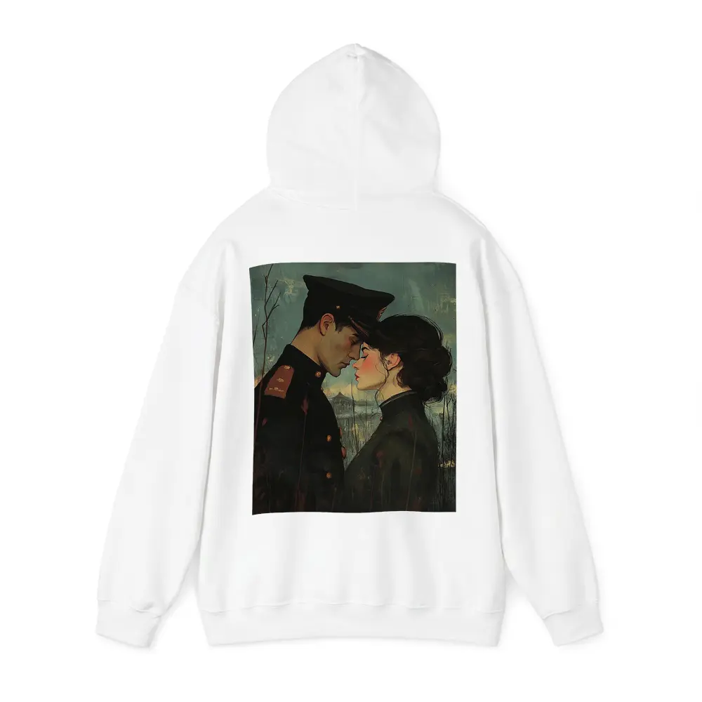 Soldier and Woman Romantic Moody Painting – Hoodies