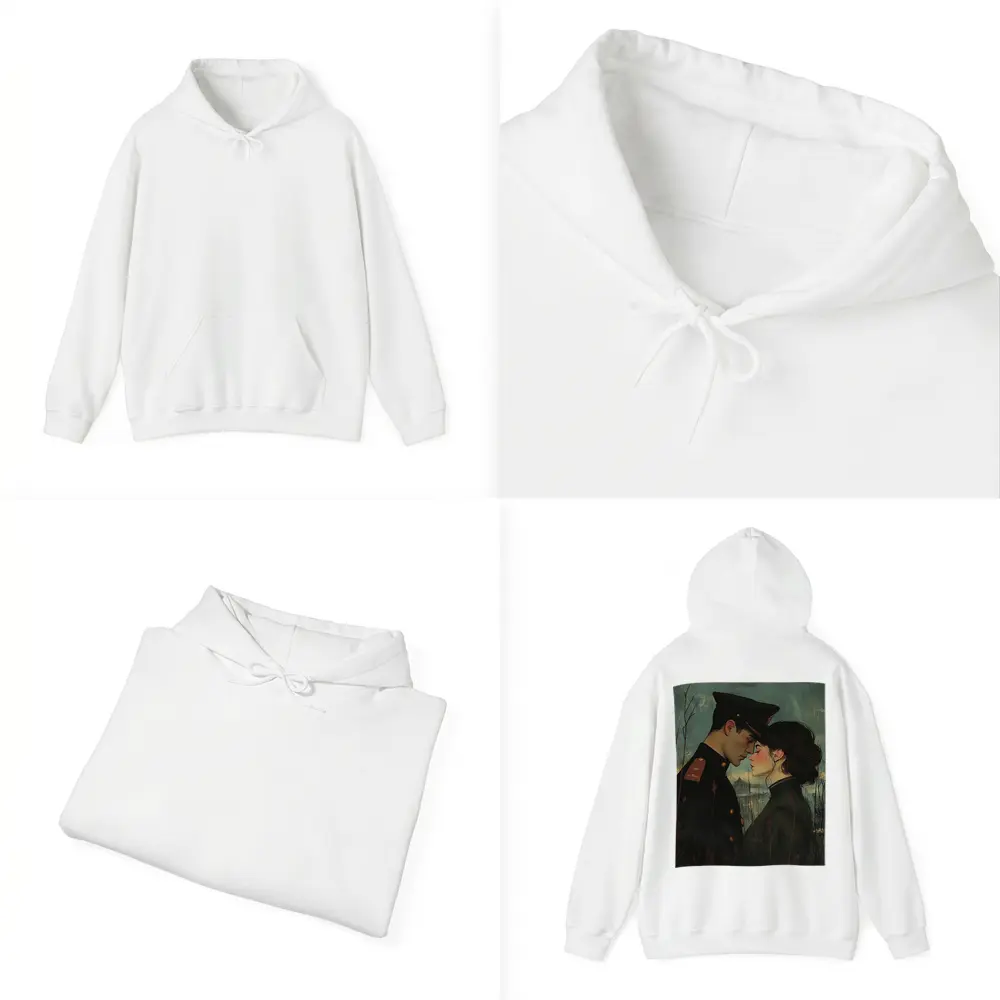 Soldier and Woman Romantic Moody Painting – Hoodies