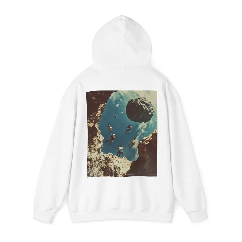 People Floating Above Rocky Cliff Surreal – Hoodies