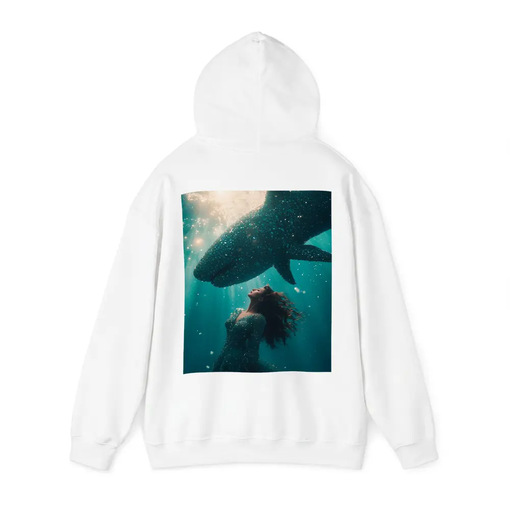 Woman and Shark Underwater Surreal Ocean Scene – Hoodies